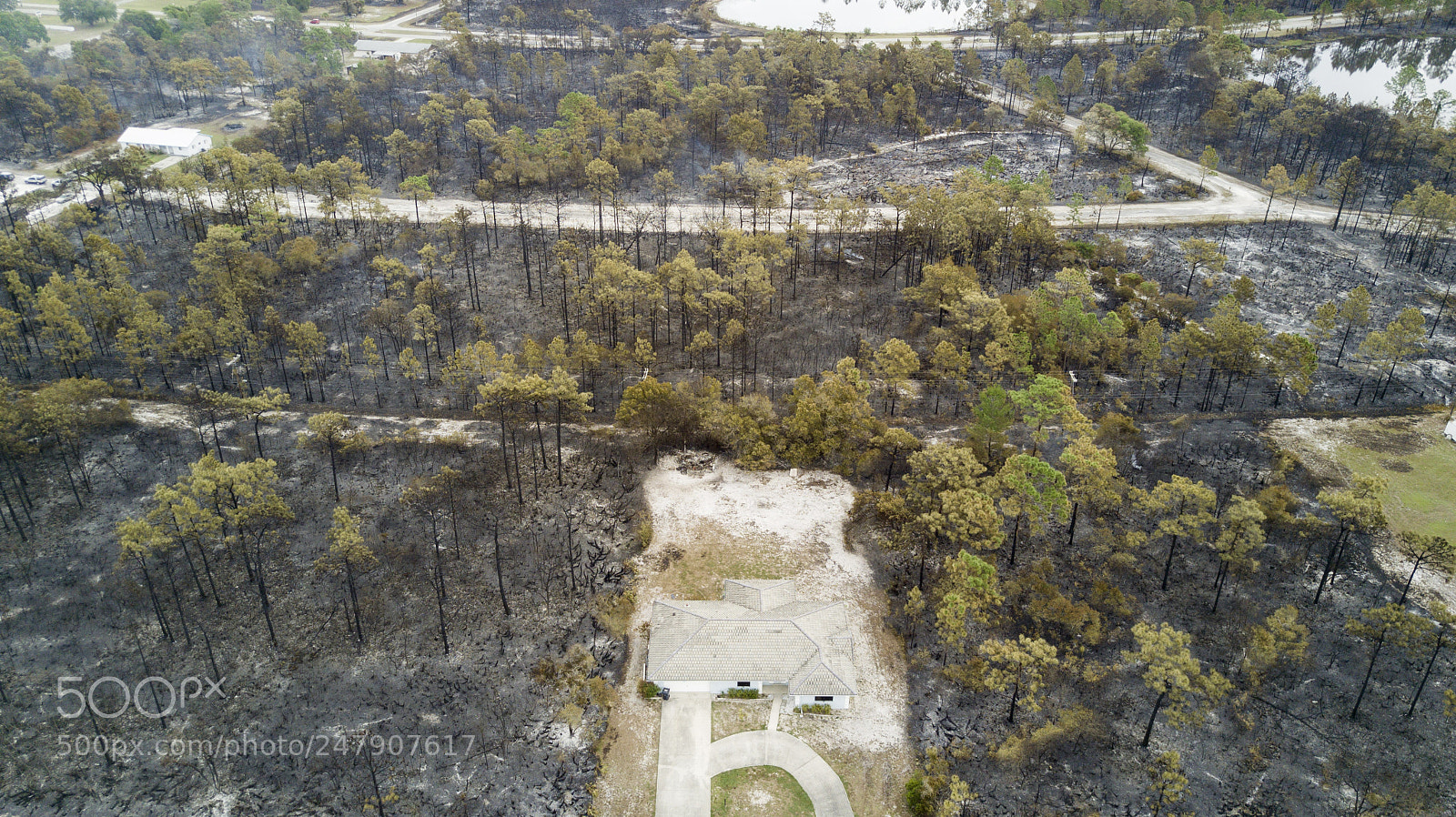 DJI FC220 sample photo. Firefighters save home photography