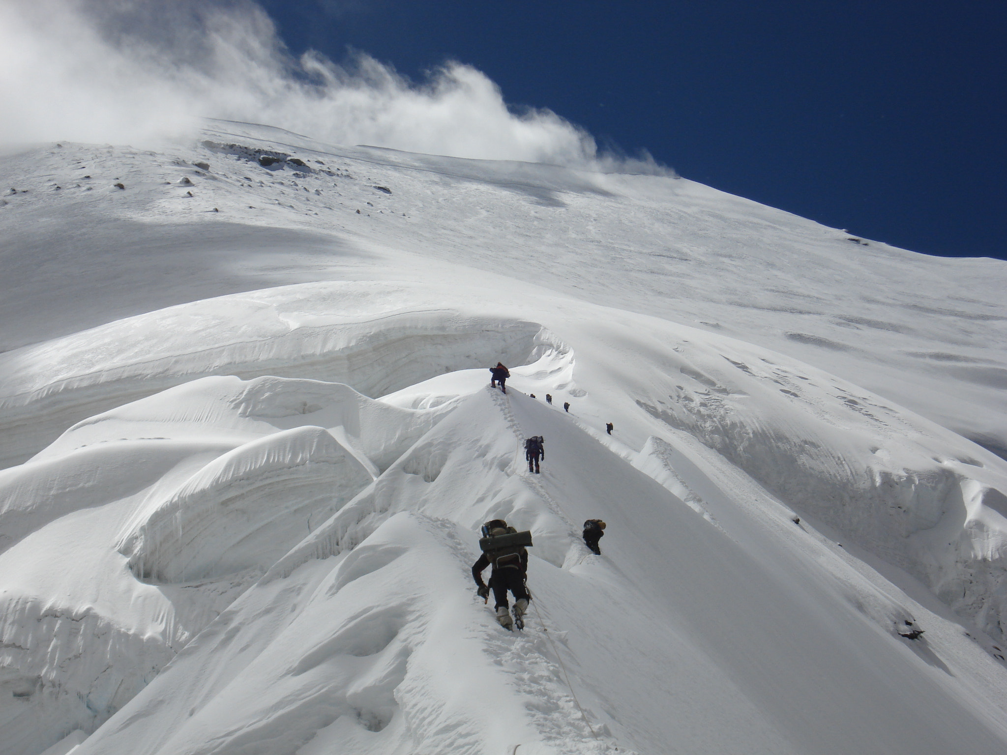 Sony DSC-W70 sample photo. Climbing mountains is replete with dangers includi ... photography