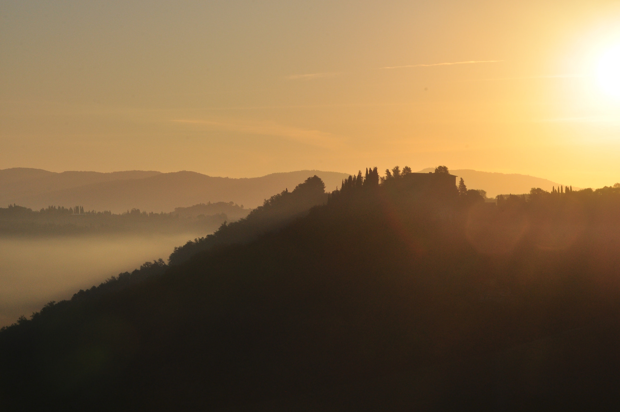 Nikon D5000 sample photo. Sunrise over tuscany photography