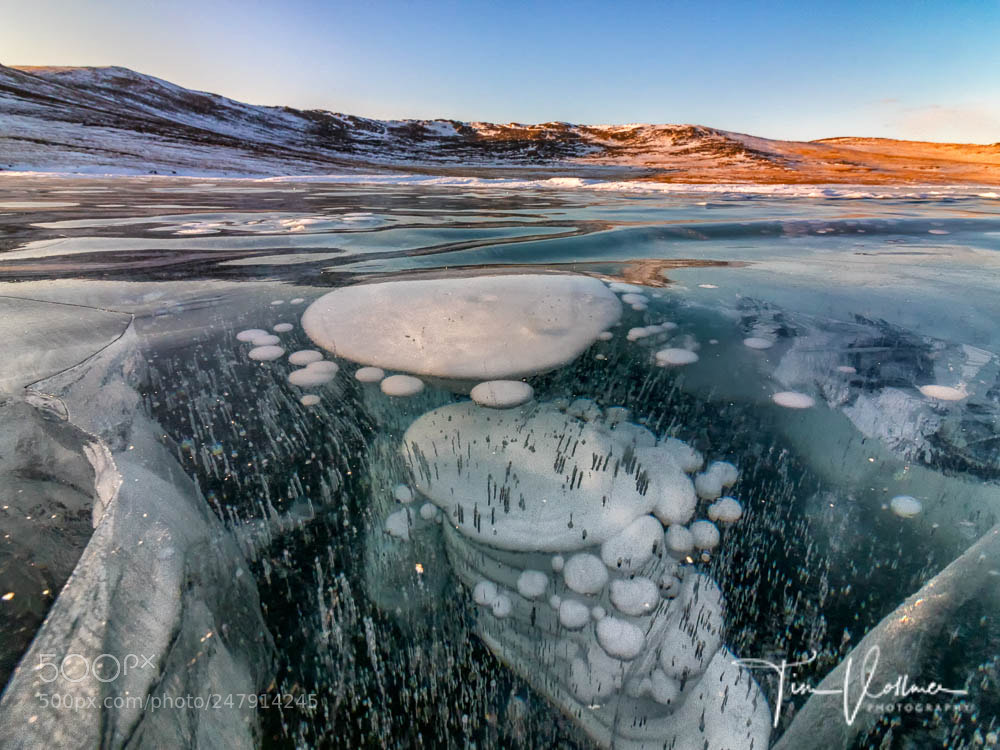 Canon EOS 7D Mark II sample photo. Frozen methane gas bubbles photography