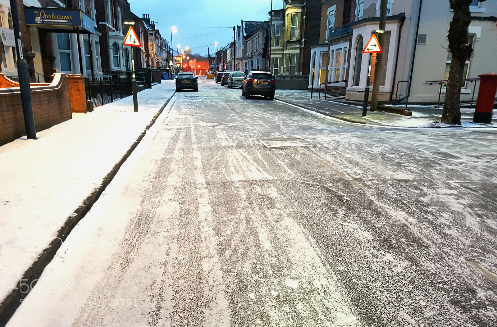 Samsung Galaxy S7 Edge sample photo. Snow downing street photography