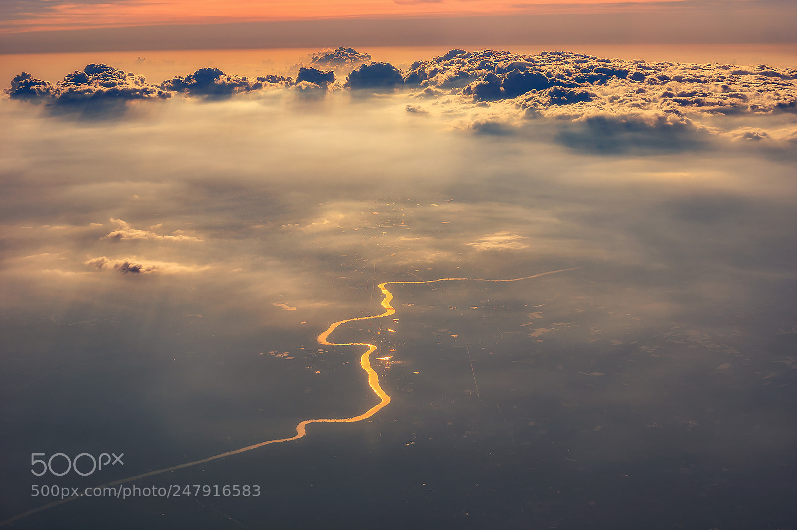 Pentax K-3 II sample photo. Golden river under cloud photography