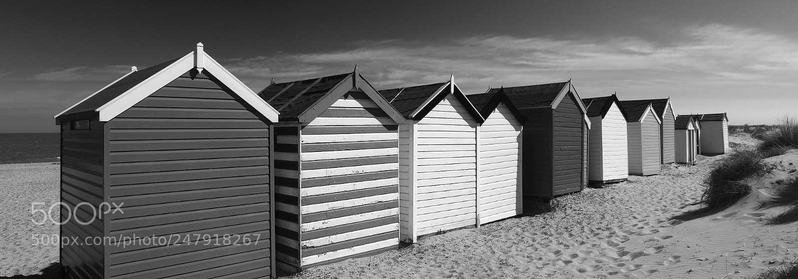 Canon EOS 5D Mark II sample photo. Colourful wooden beach huts photography