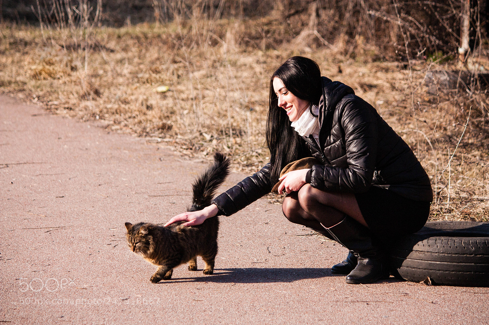 Canon EOS 450D (EOS Rebel XSi / EOS Kiss X2) sample photo. Girl&cat photography