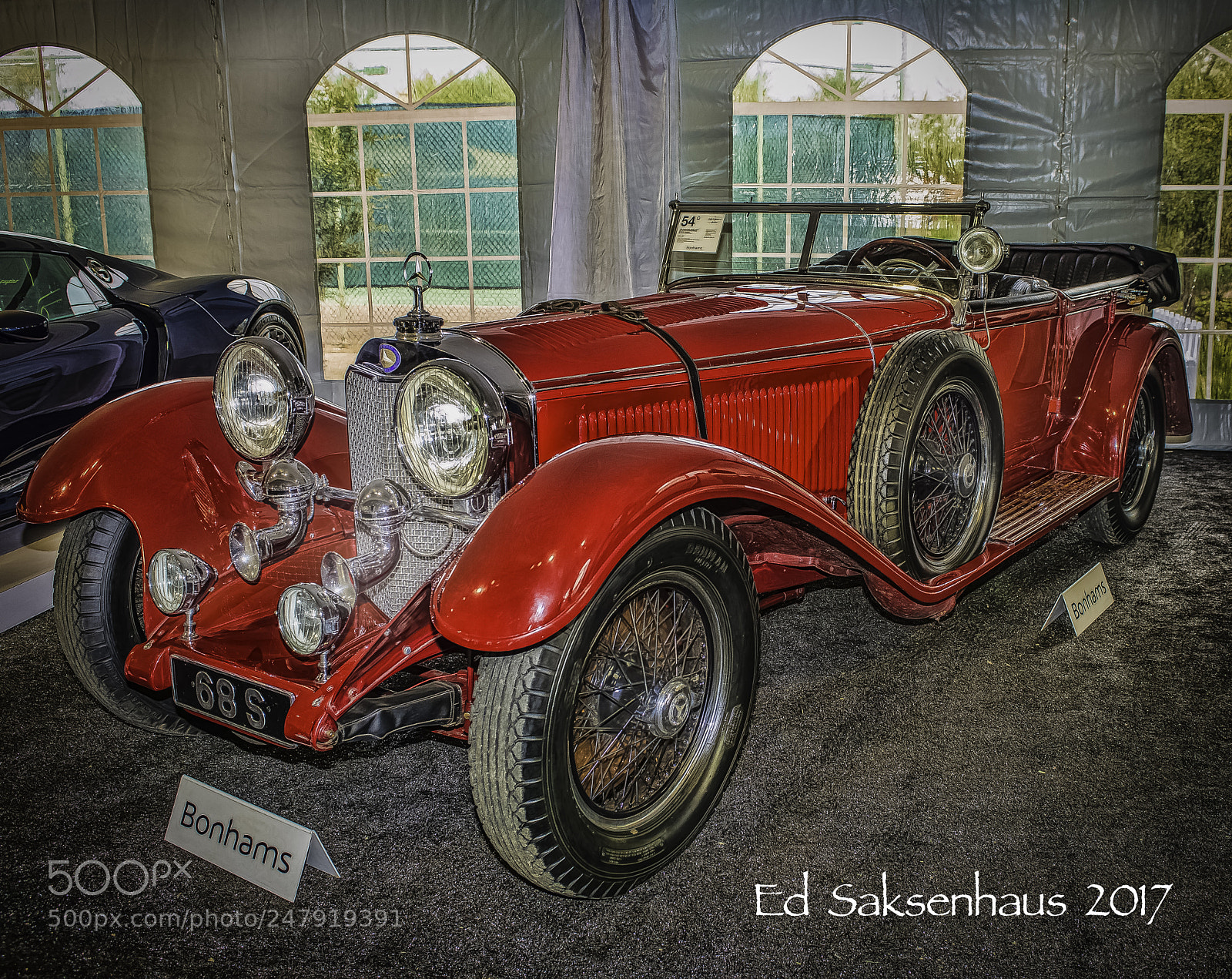 Nikon D800 sample photo. Vintage red mercedes benz photography