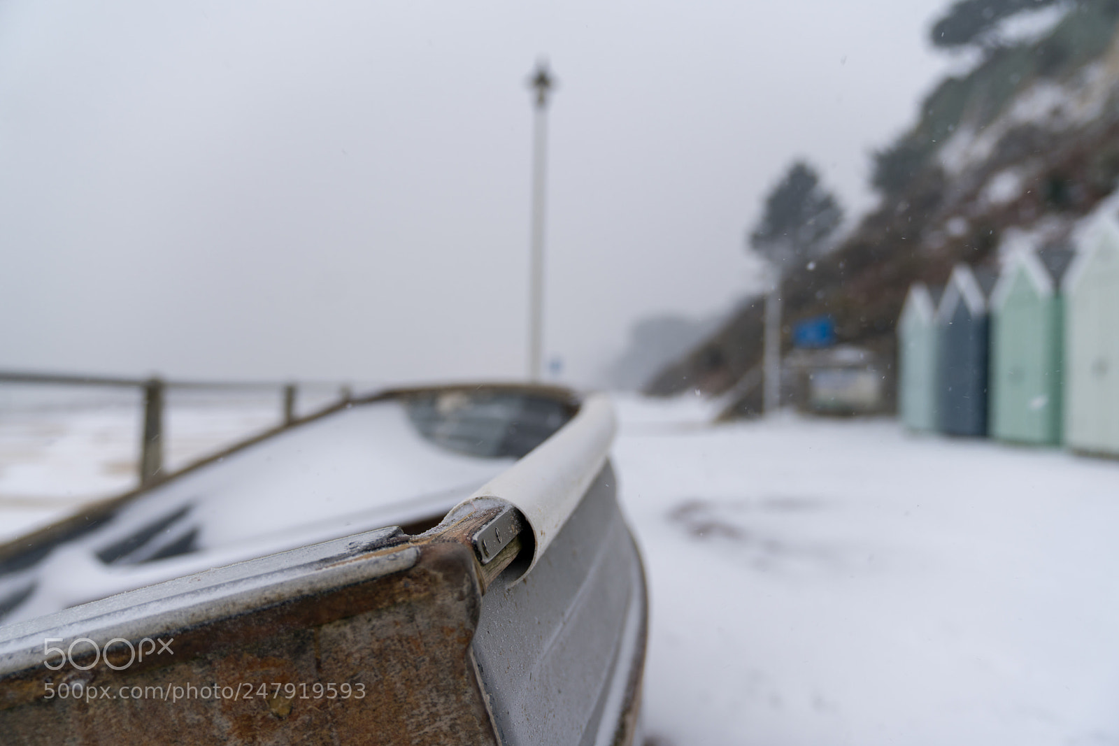 Sony a7R II sample photo. Snow on poole beaches photography