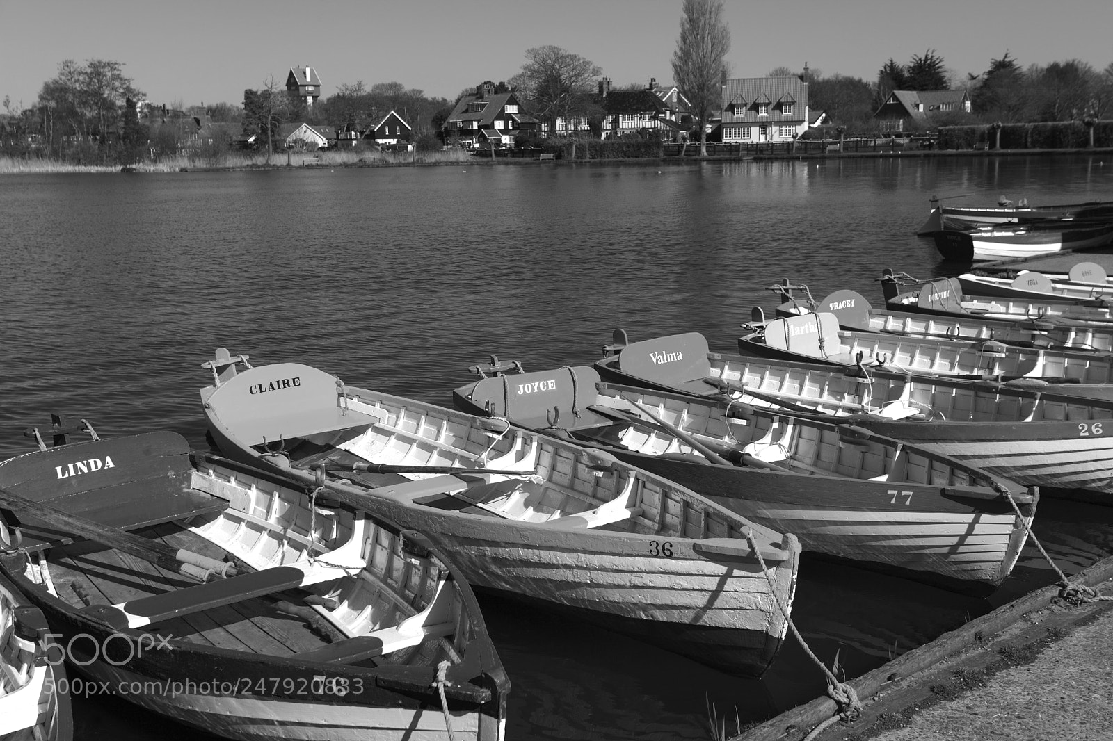 Canon EOS 5D Mark II sample photo. Colourful wooden rowing boats photography
