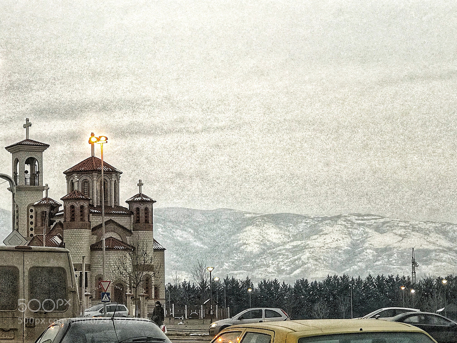 Apple iPhone 7 Plus sample photo. Church theme at dusk photography