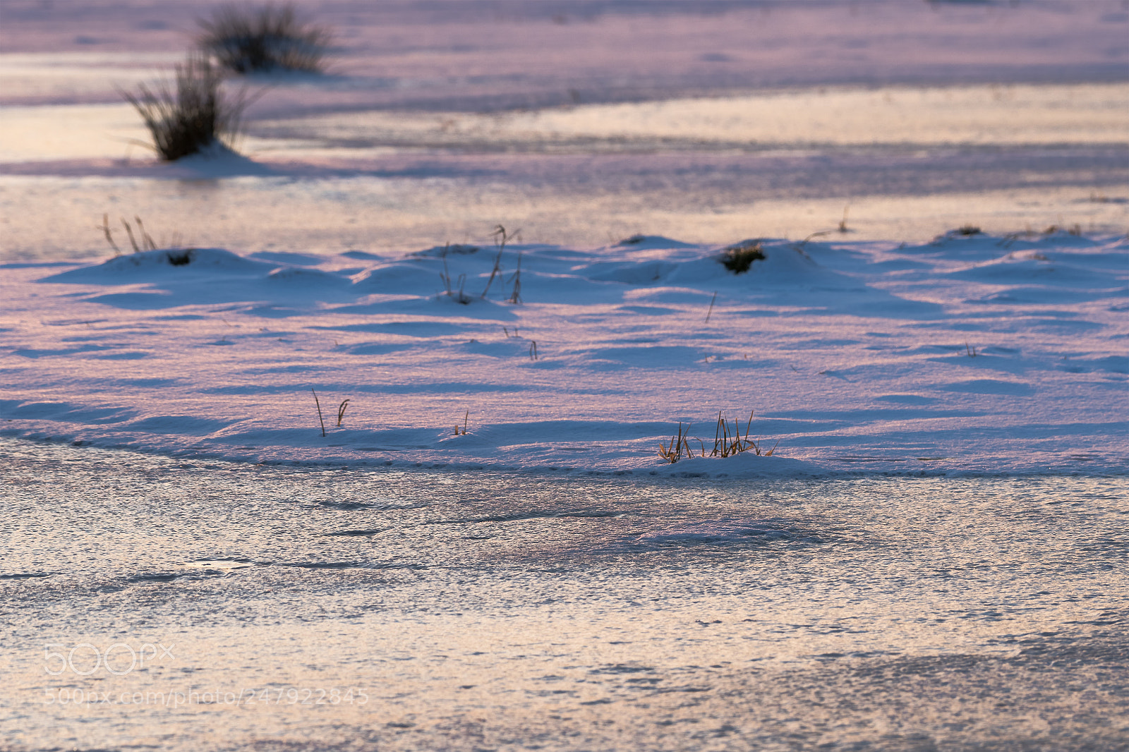 Sony a6300 sample photo. Sunset on ice photography