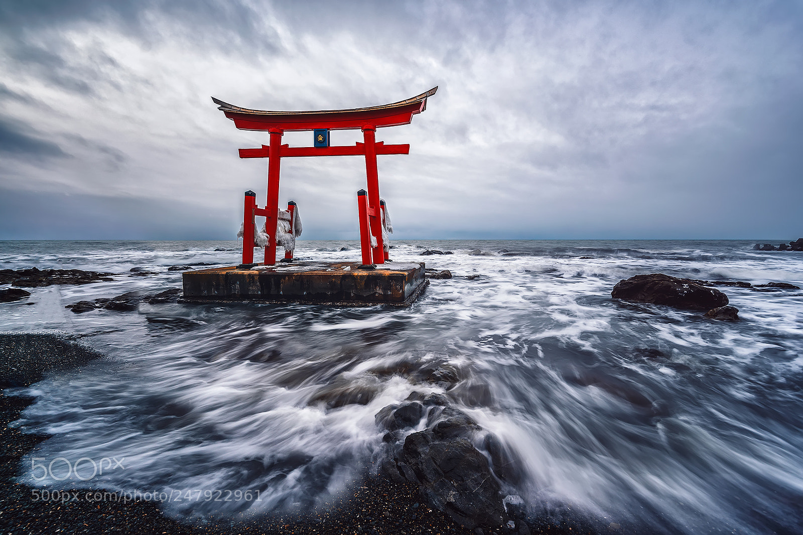 Nikon D810 sample photo. Torii on the sea photography
