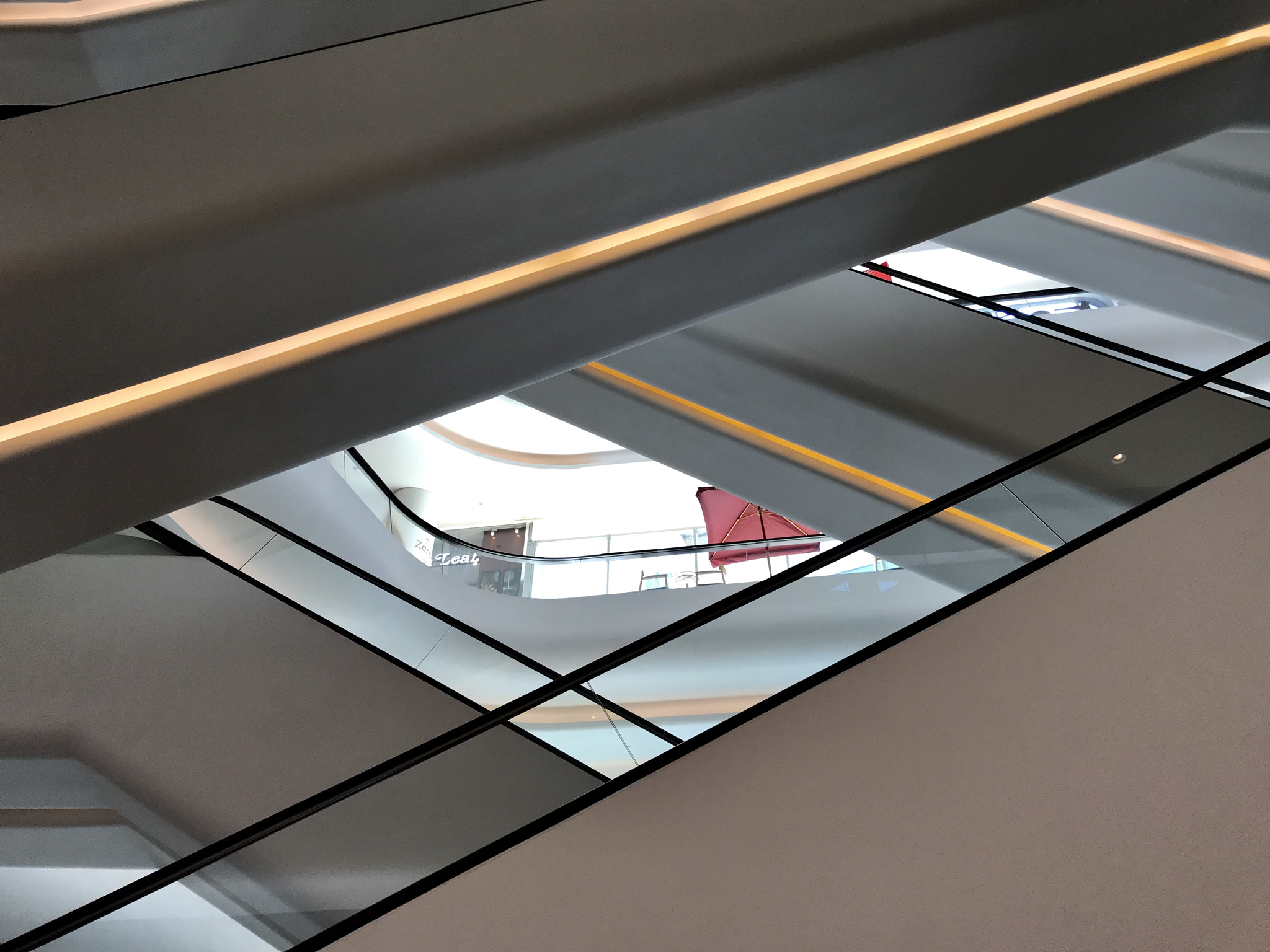 Apple iPad Pro (10.5-inch) sample photo. Escalator’s window photography