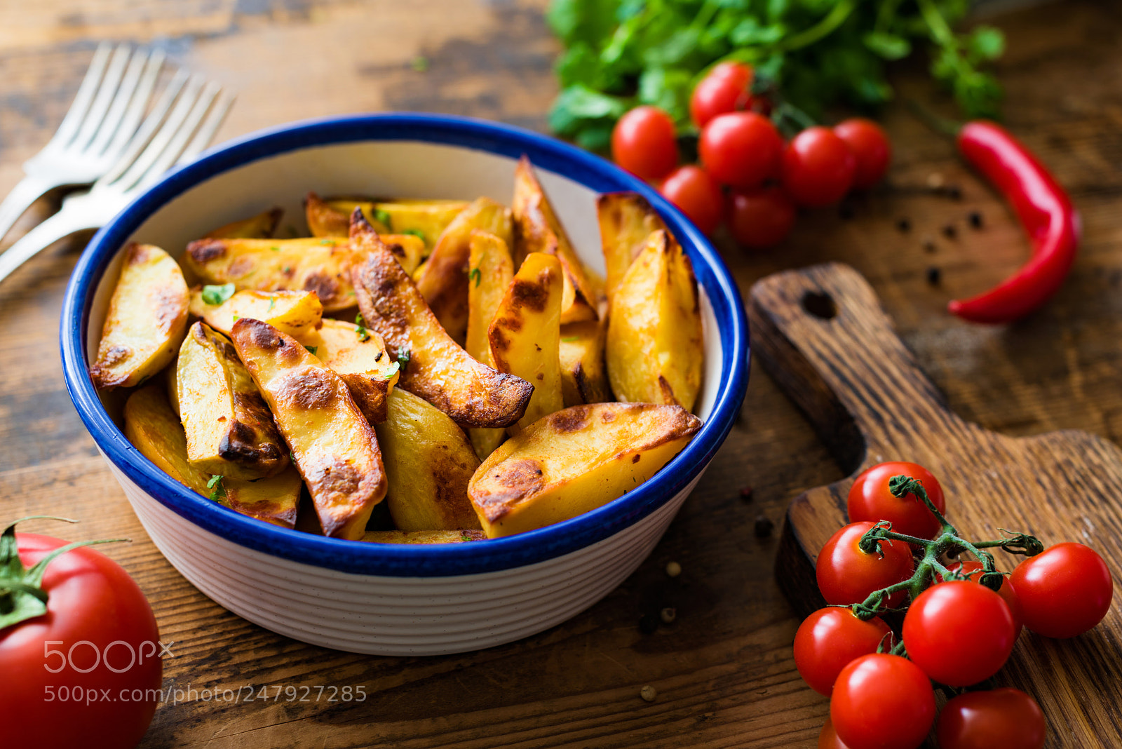 Nikon D810 sample photo. Spicy potato wedges in photography