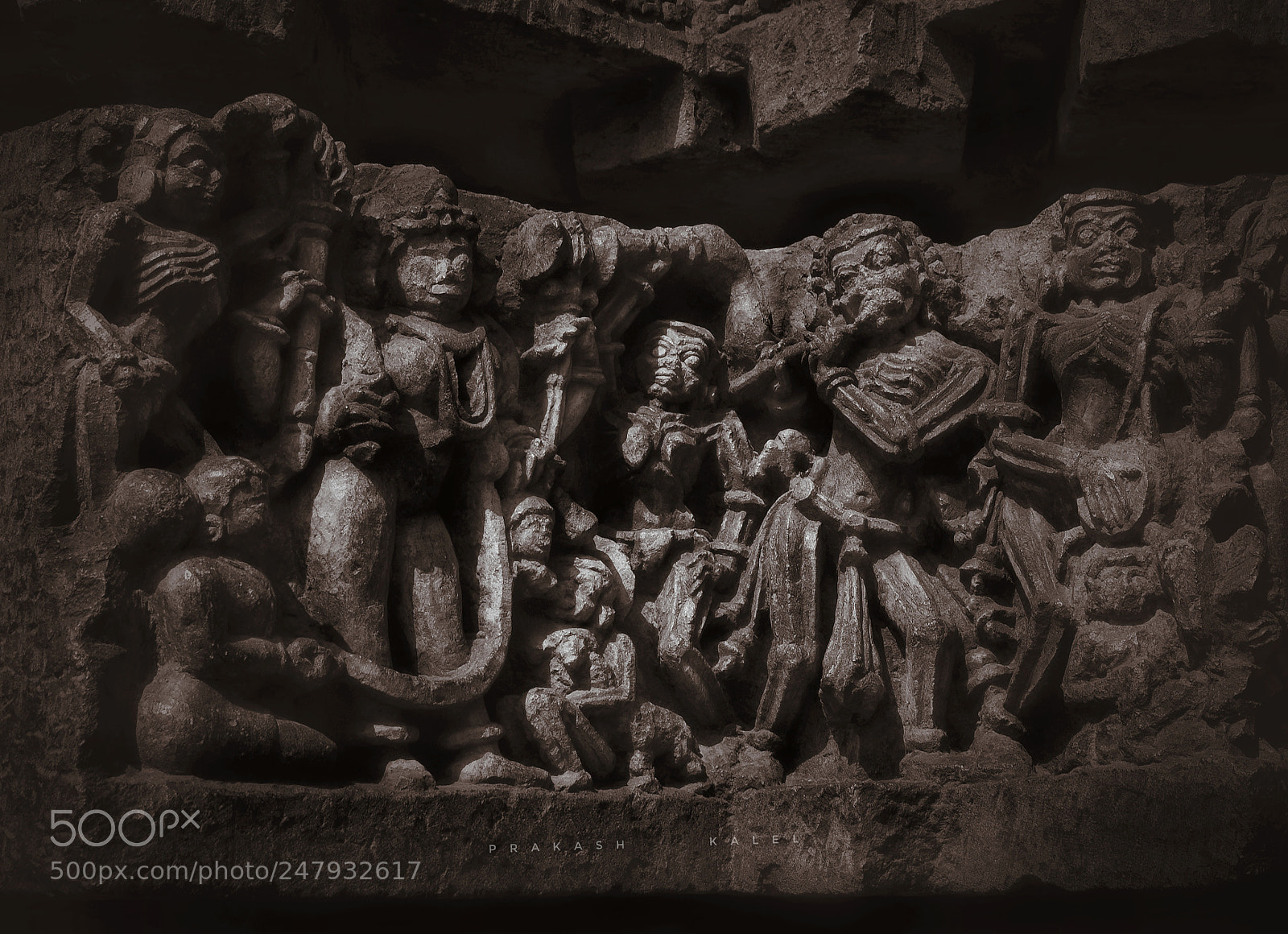 Nikon D5500 sample photo. Hoysala musician mural photography