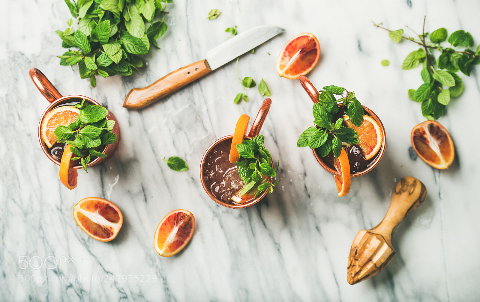 Nikon D610 sample photo. Blood orange moscow mule photography