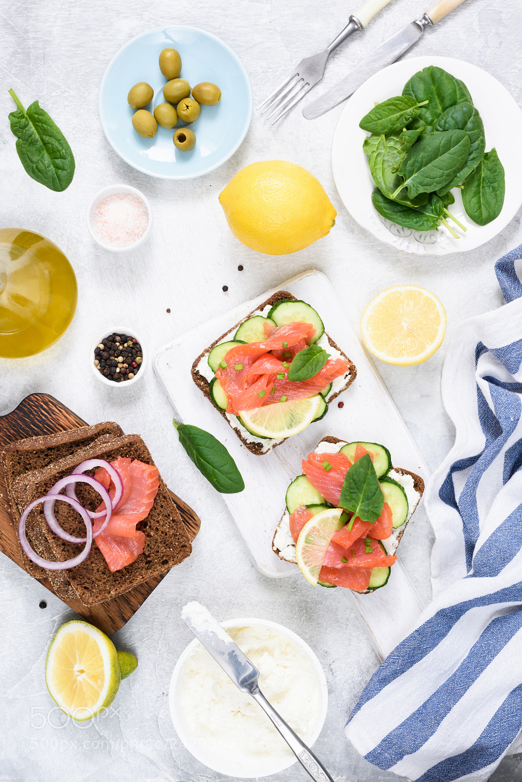 Nikon D810 sample photo. Salmon appetizer sandwiches with photography