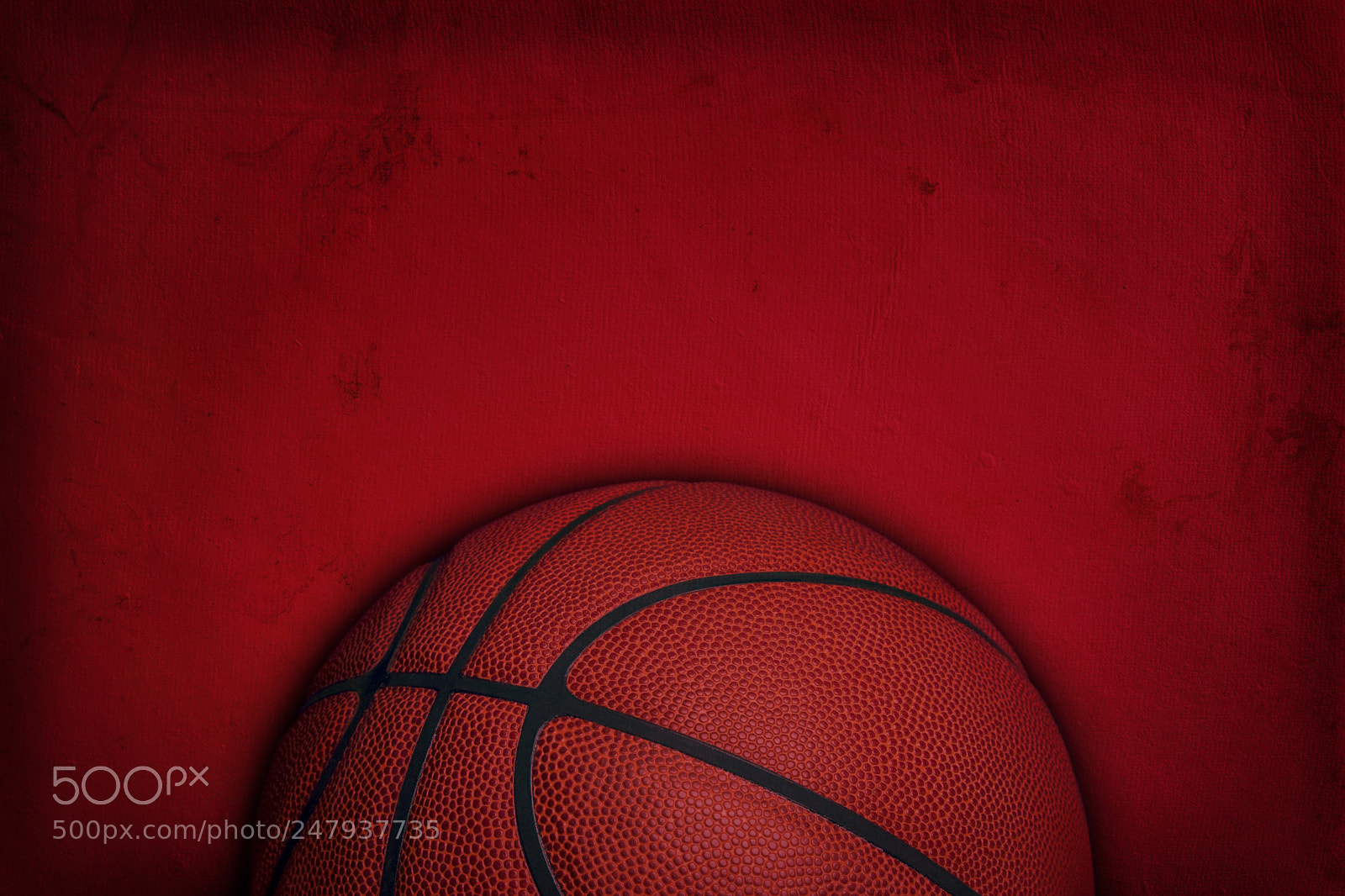 Canon EOS-1Ds Mark III sample photo. Basketball on red grunge photography
