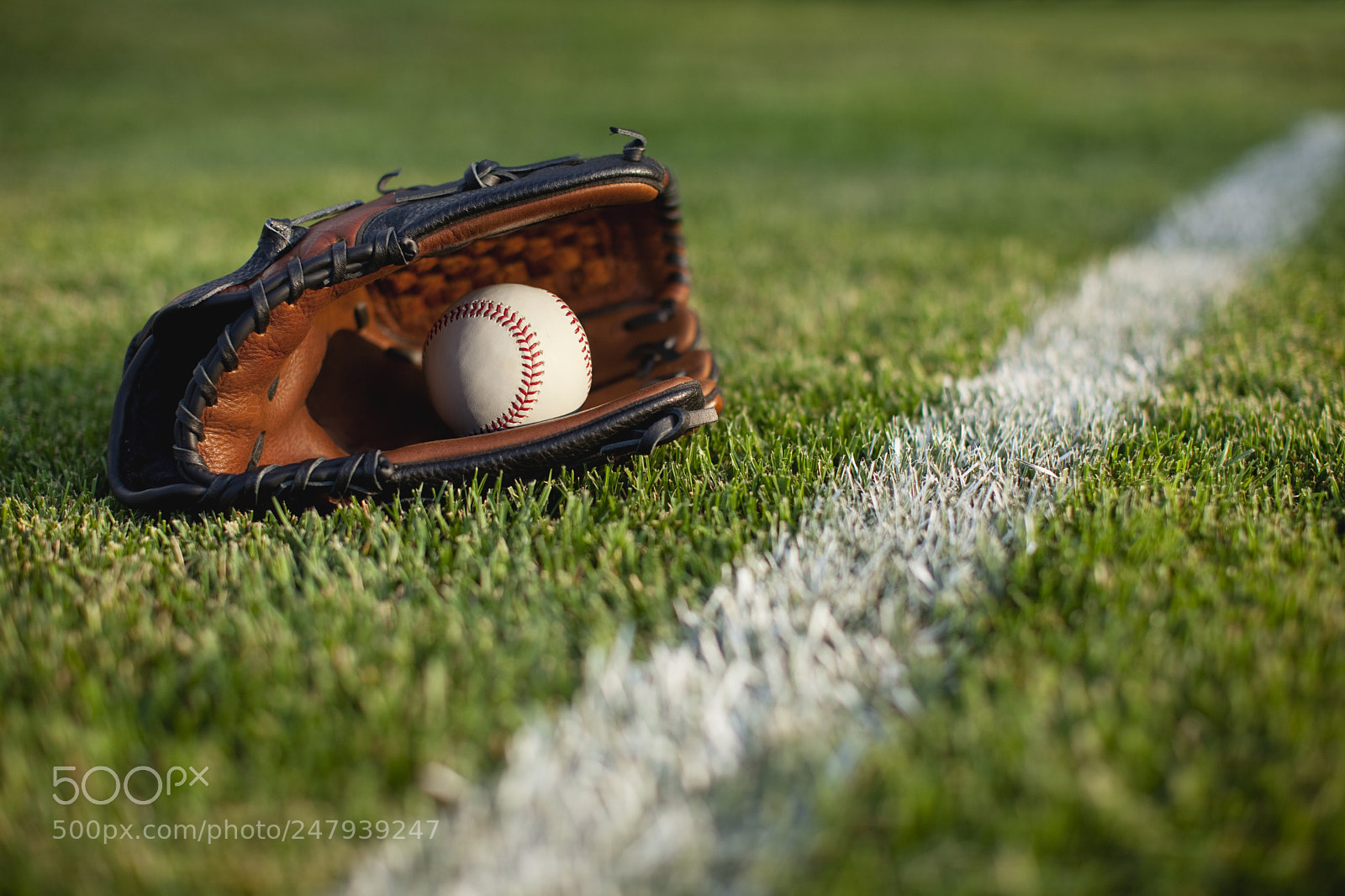 Canon EOS 5D Mark II sample photo. Baseball mitt and ball photography