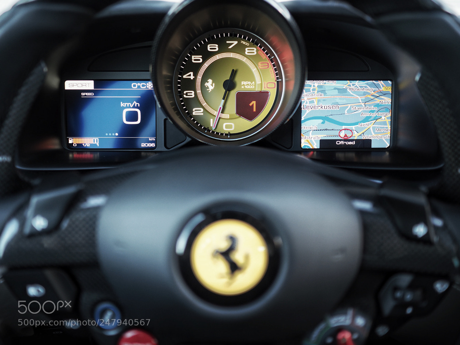Olympus PEN-F sample photo. Ferrari gtc4 lusso t photography