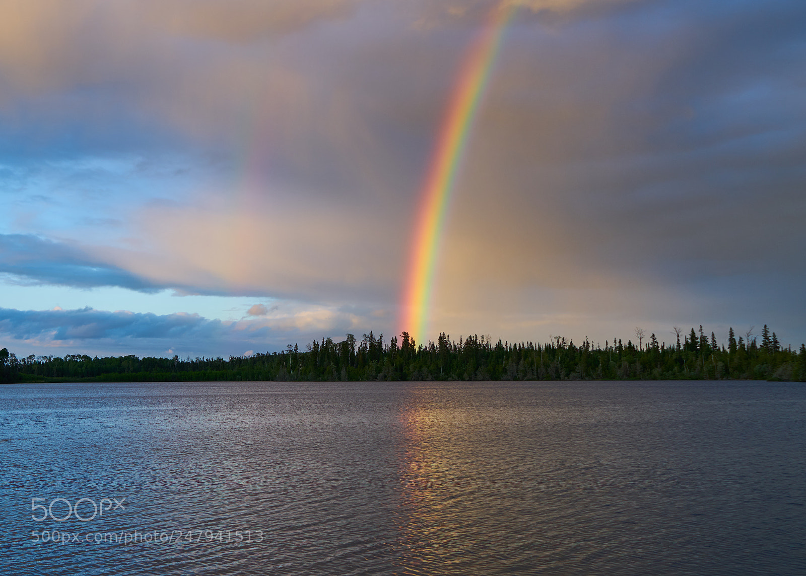 Sony a7R II sample photo. Rainbow over o'sullivan lake photography
