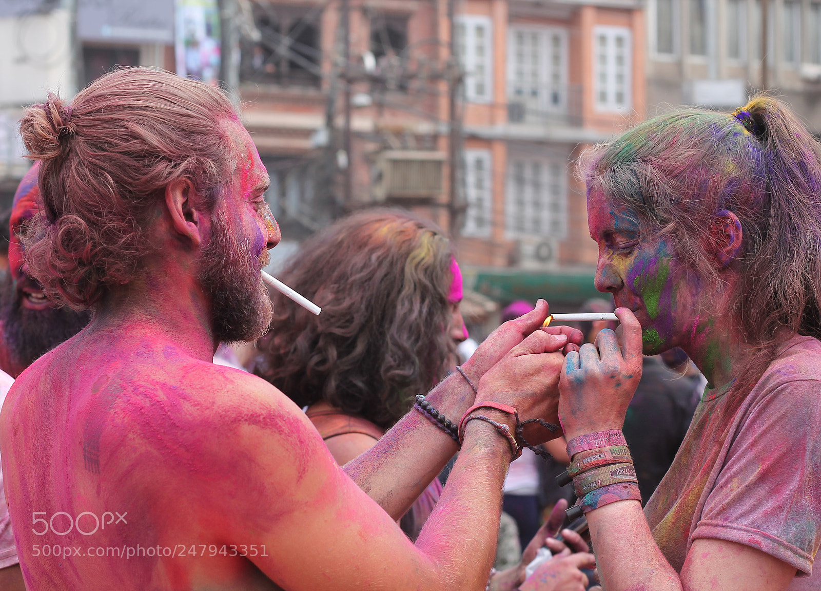 Canon EOS 1100D (EOS Rebel T3 / EOS Kiss X50) sample photo. Tourist enjoying holi festival. photography