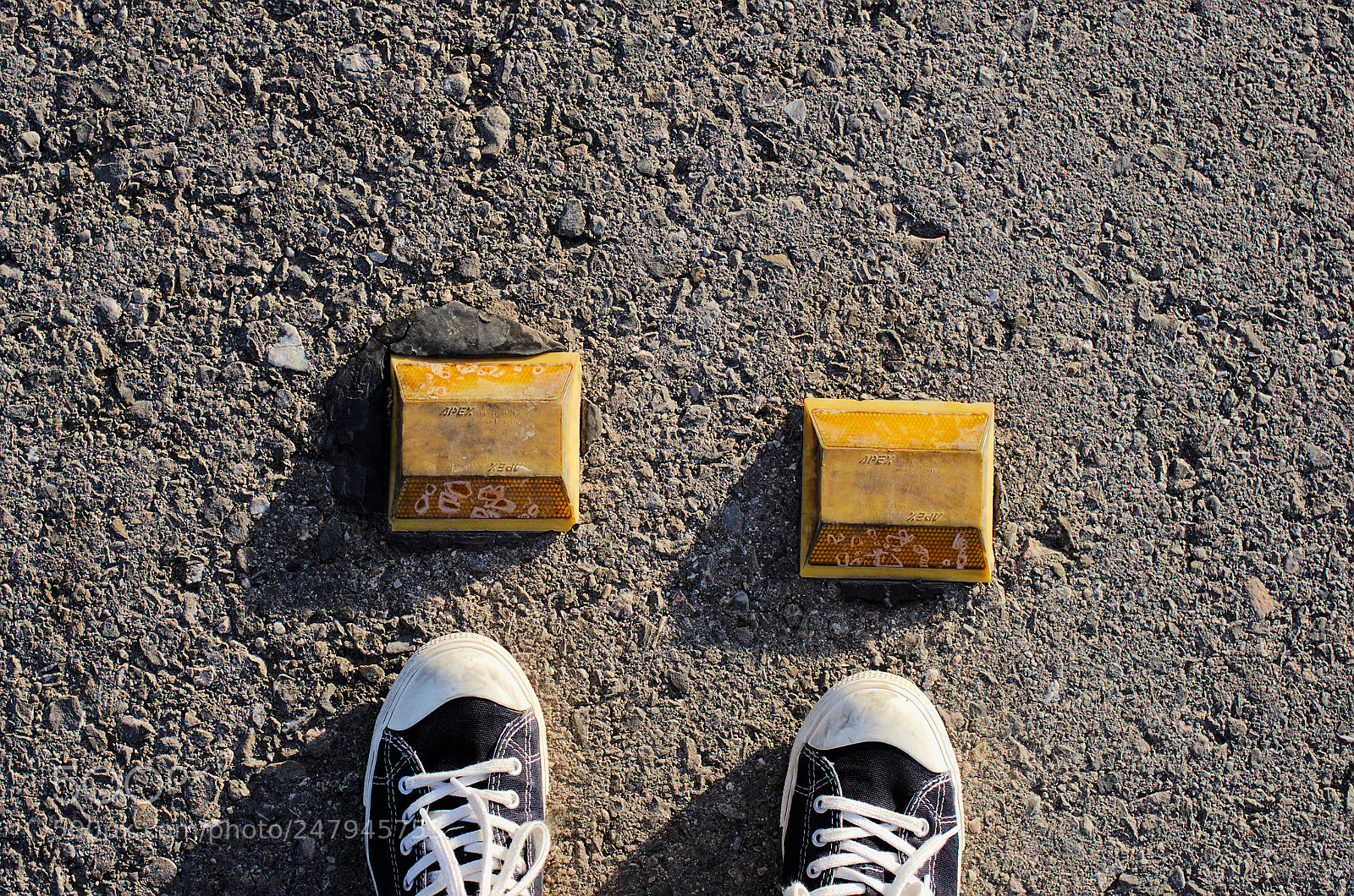 Pentax K-5 sample photo. Raised pavement markers photography
