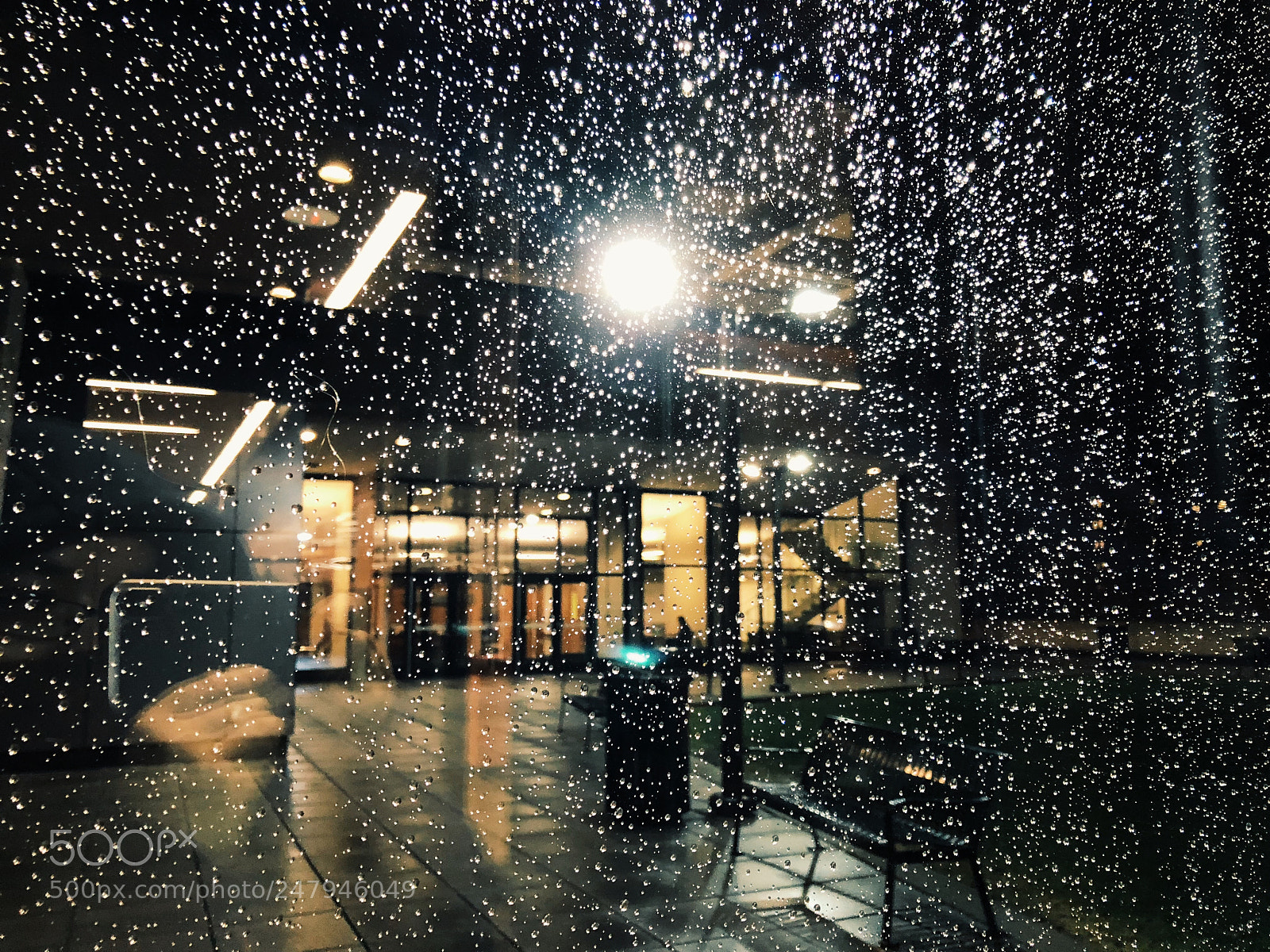 Apple iPhone X sample photo. Raining night photography