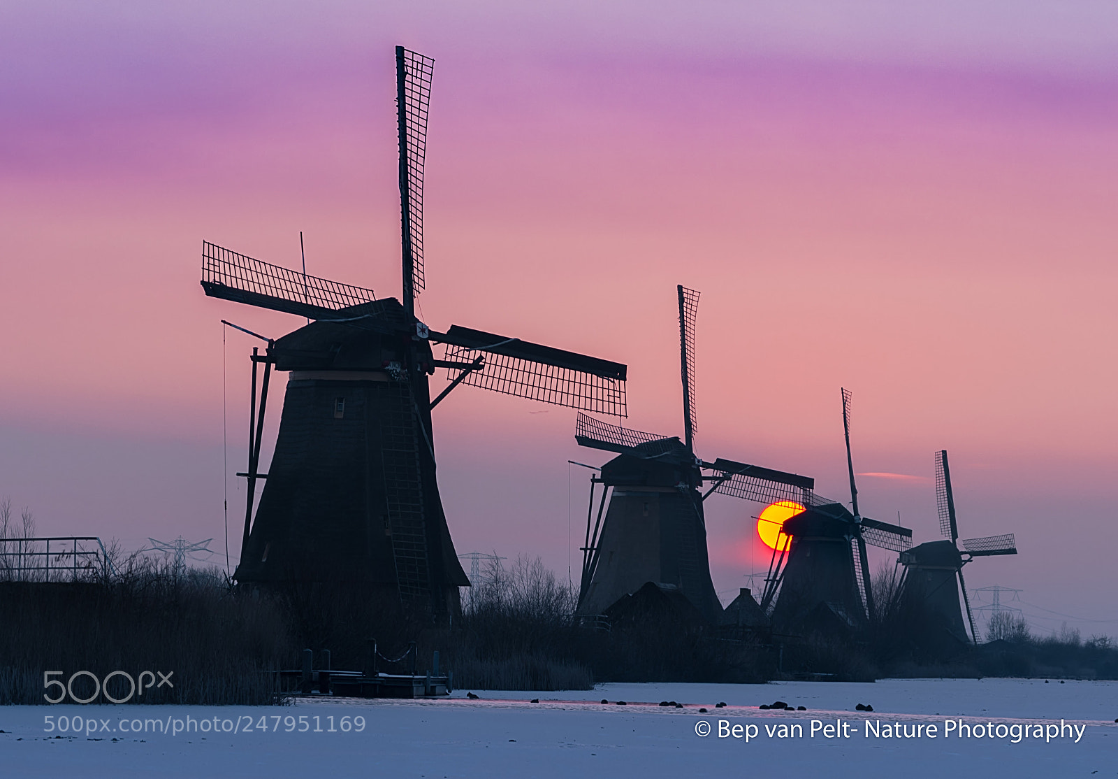 Nikon D500 sample photo. Sunrise at kinderdijk photography
