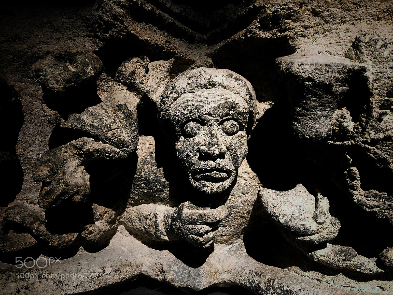 Apple iPhone X sample photo. Stone faces photography