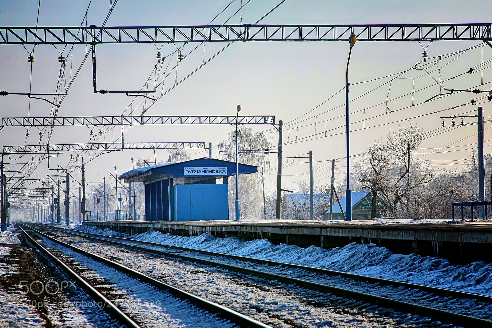 Canon EOS 5D sample photo. Winter.provincial station photography