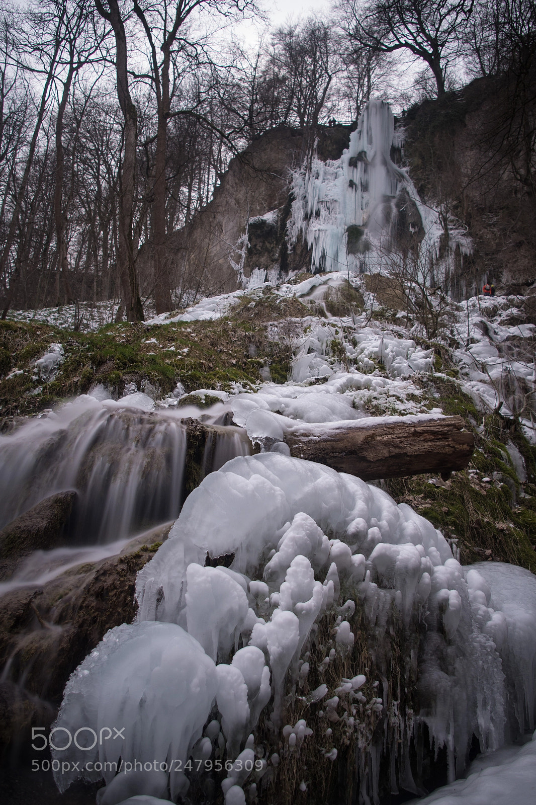 Pentax K-1 sample photo. Frozen waterfall photography