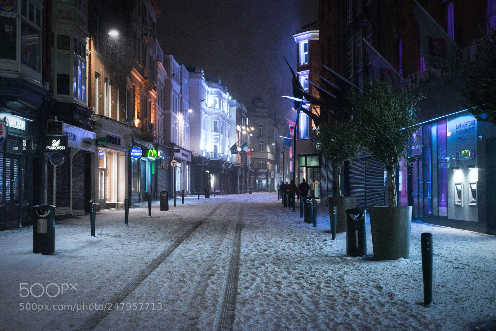 Sony a7 II sample photo. Snowy dublin grafton street photography