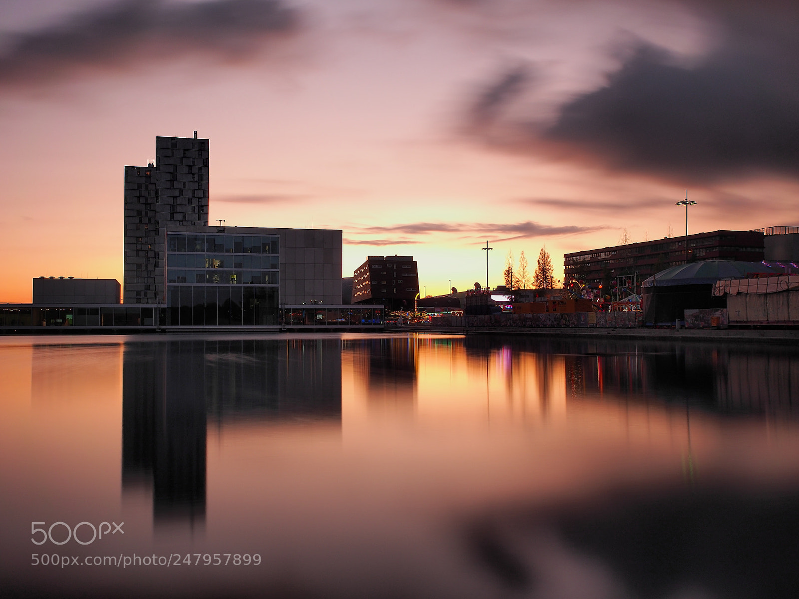 Olympus OM-D E-M5 sample photo. Theater almere-stad long exposure photography
