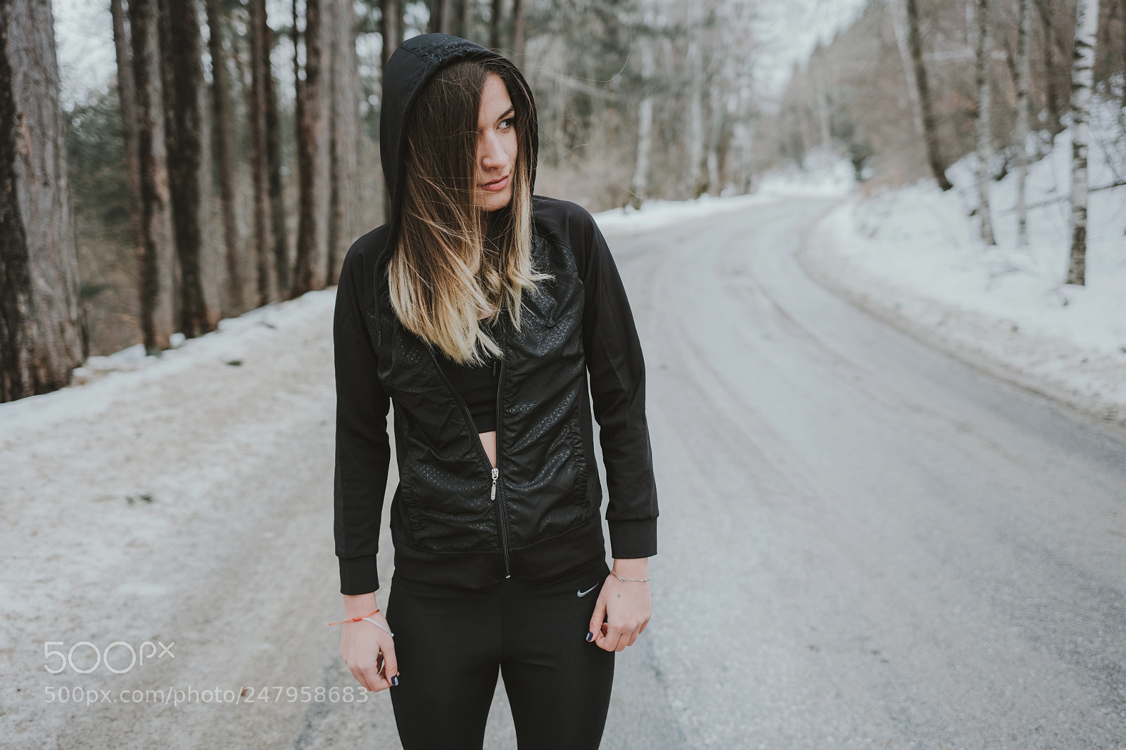 Sony a7R II sample photo. Forest girl photography