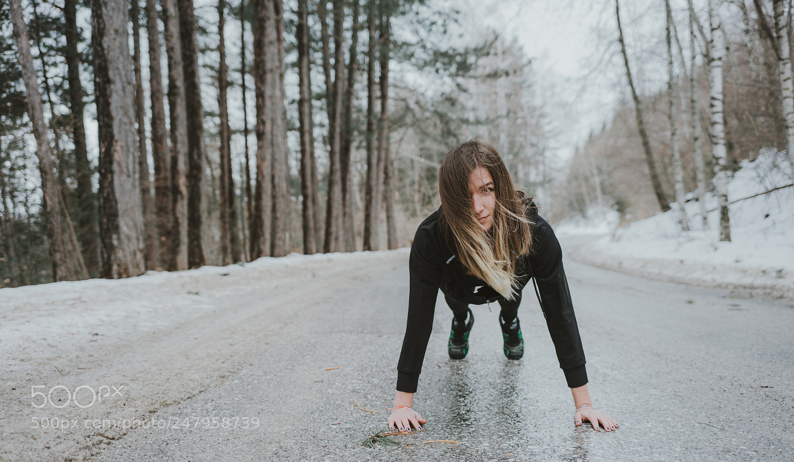 Sony a7R II sample photo. Forest girl photography