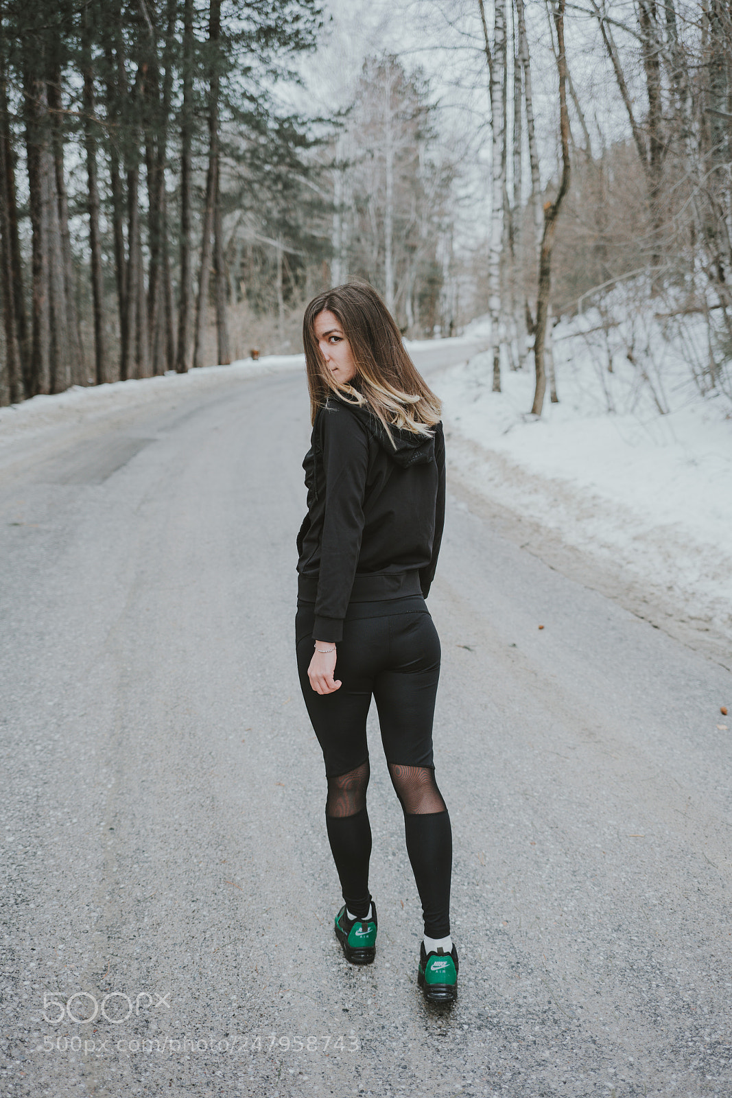 Sony a7R II sample photo. Forest girl photography