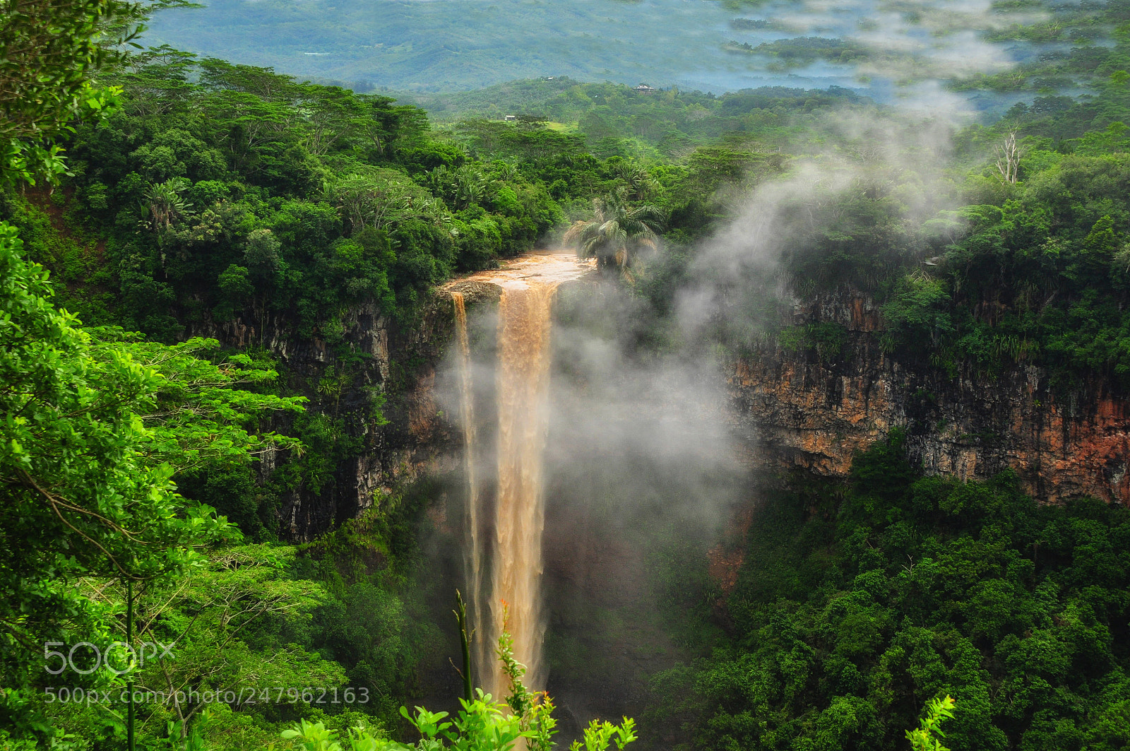 Nikon D90 sample photo. Waterfall , mauritius photography