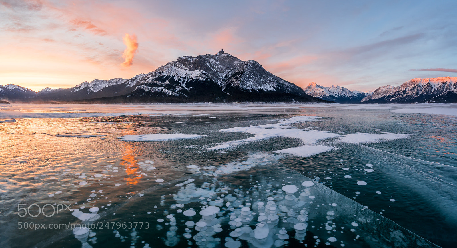 Sony a7R II sample photo. Abraham lake bubbles photography