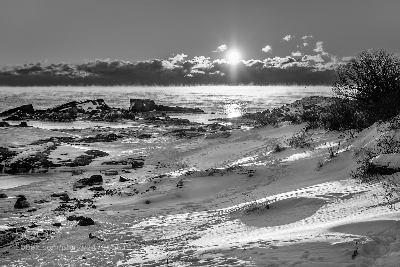 Pentax K-1 sample photo. Sea smoke sunrise photography