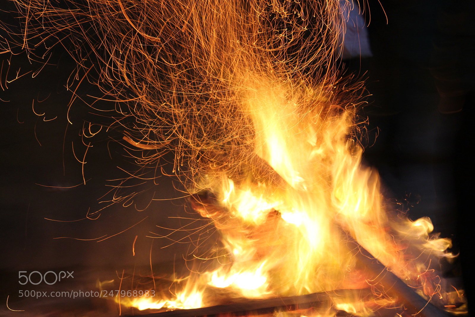 Canon EF-S 55-250mm F4-5.6 IS II sample photo. Long exposure of fire photography