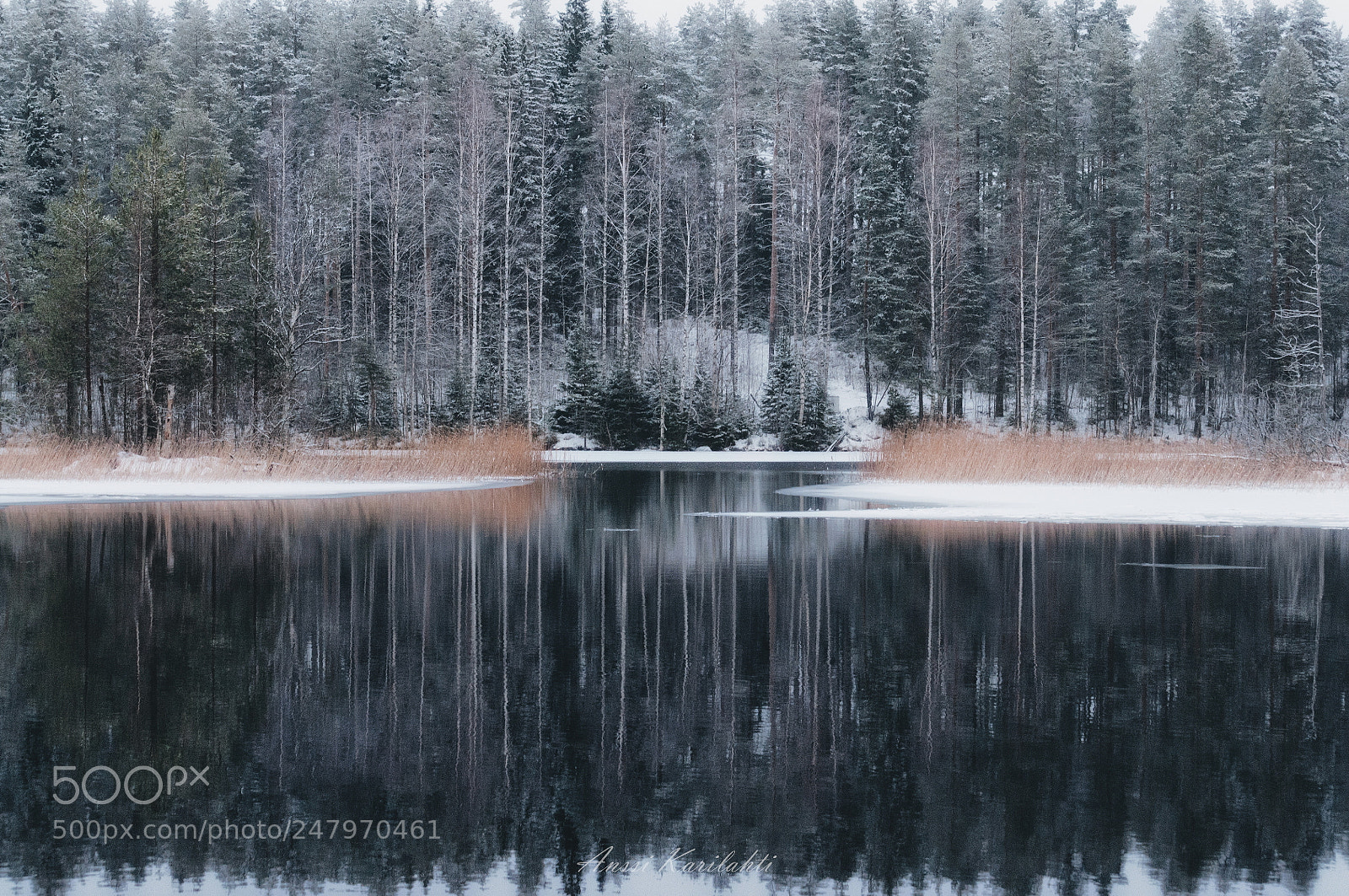 Nikon D300 sample photo. Winter reflection photography
