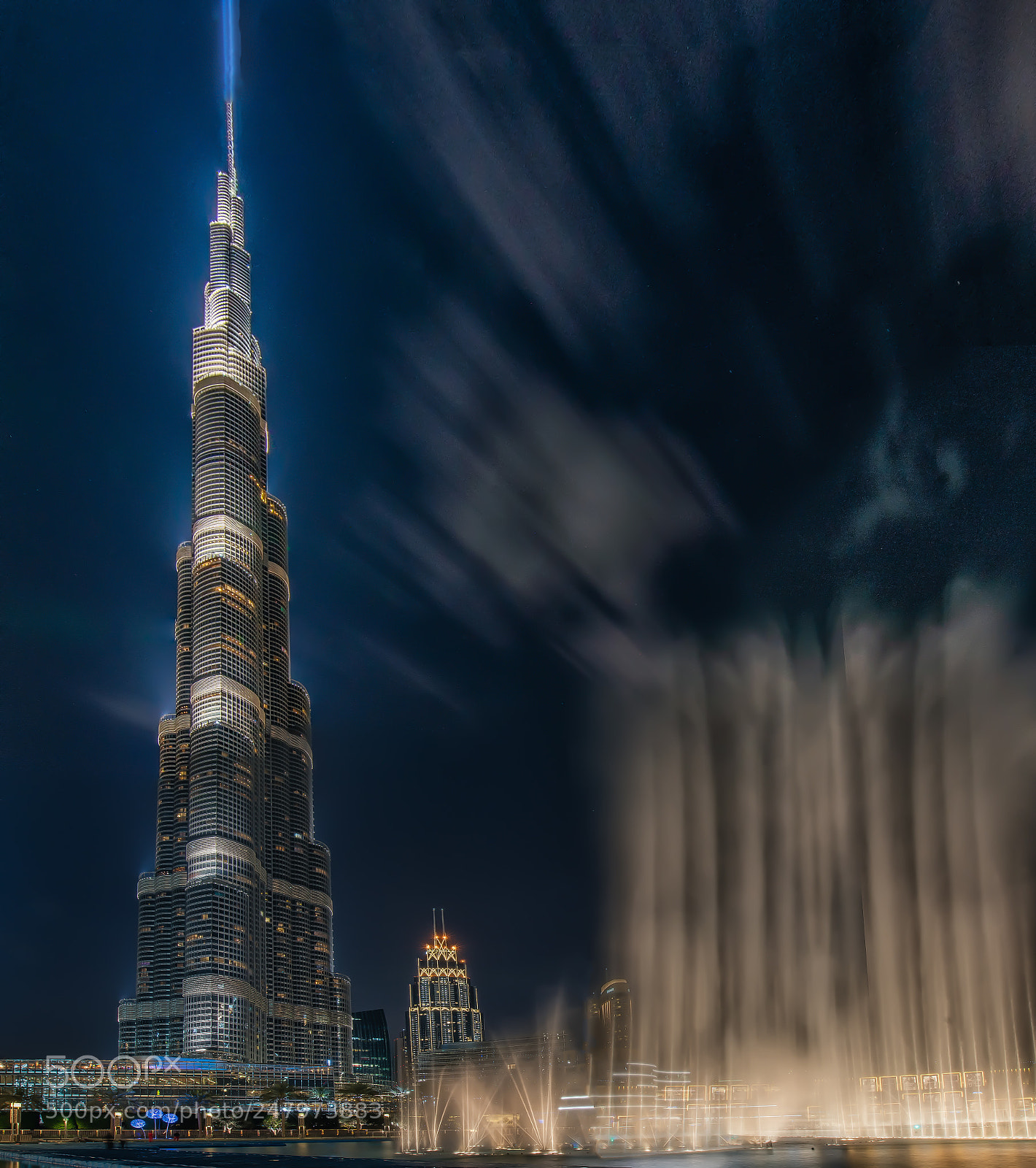 Sony a7R II sample photo. Fountain dream burj k. photography