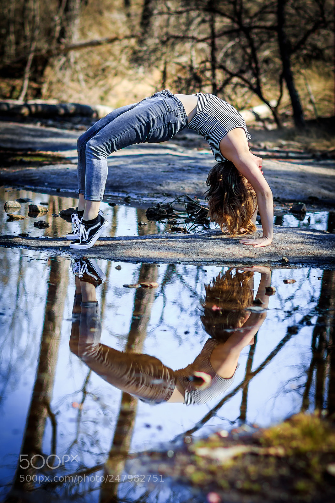 Canon EOS 7D Mark II sample photo. Yoga pose reflection photography