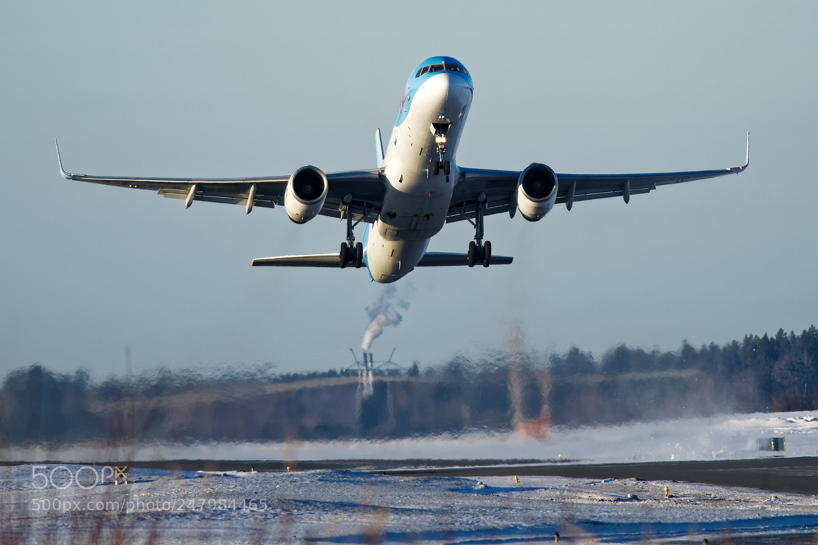 Nikon D500 sample photo. Tui boeing 757 take-off photography