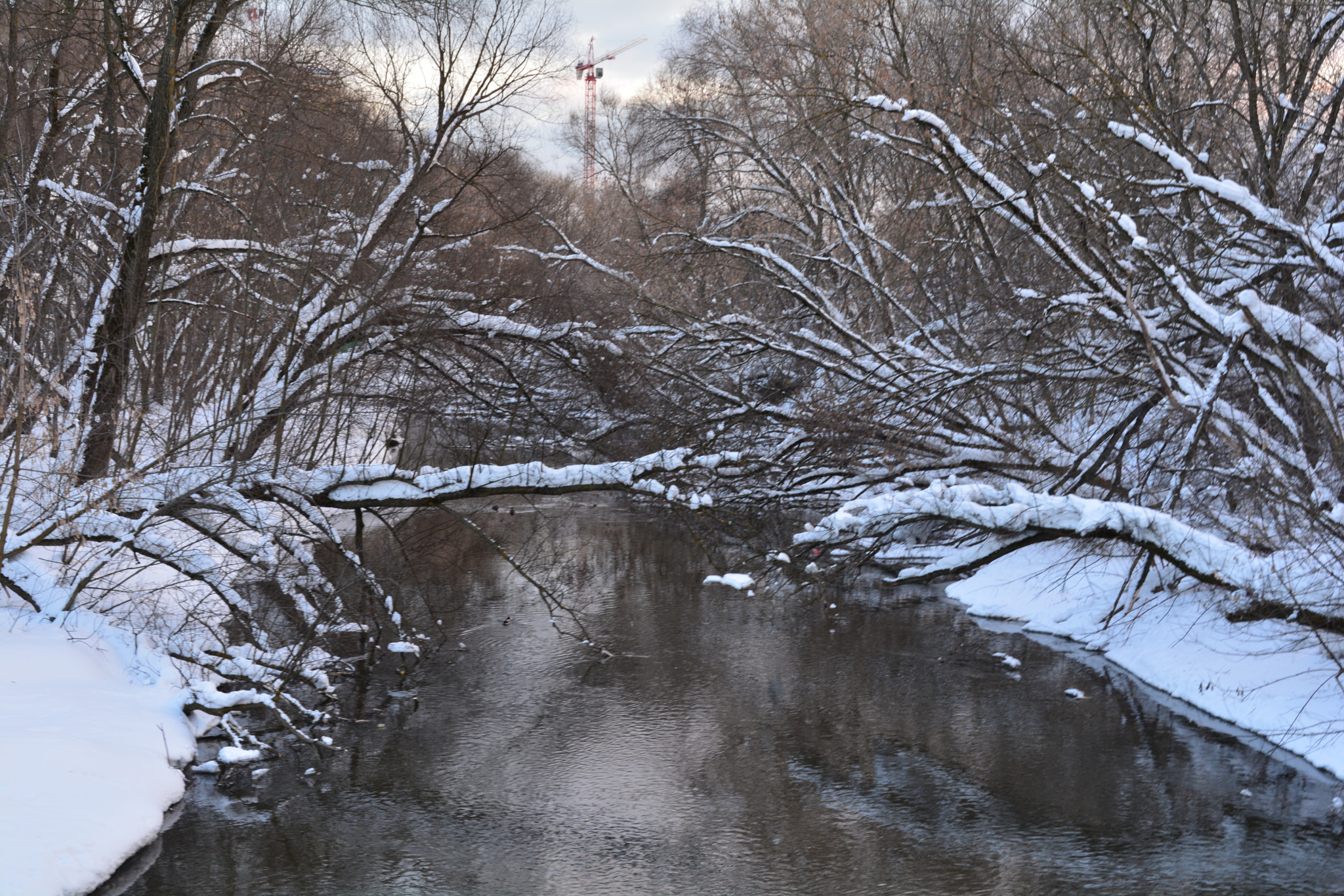 Nikon D5200 + Nikon AF-S DX Nikkor 18-200mm F3.5-5.6G ED VR II sample photo. Yauza river. moscow. february. photography