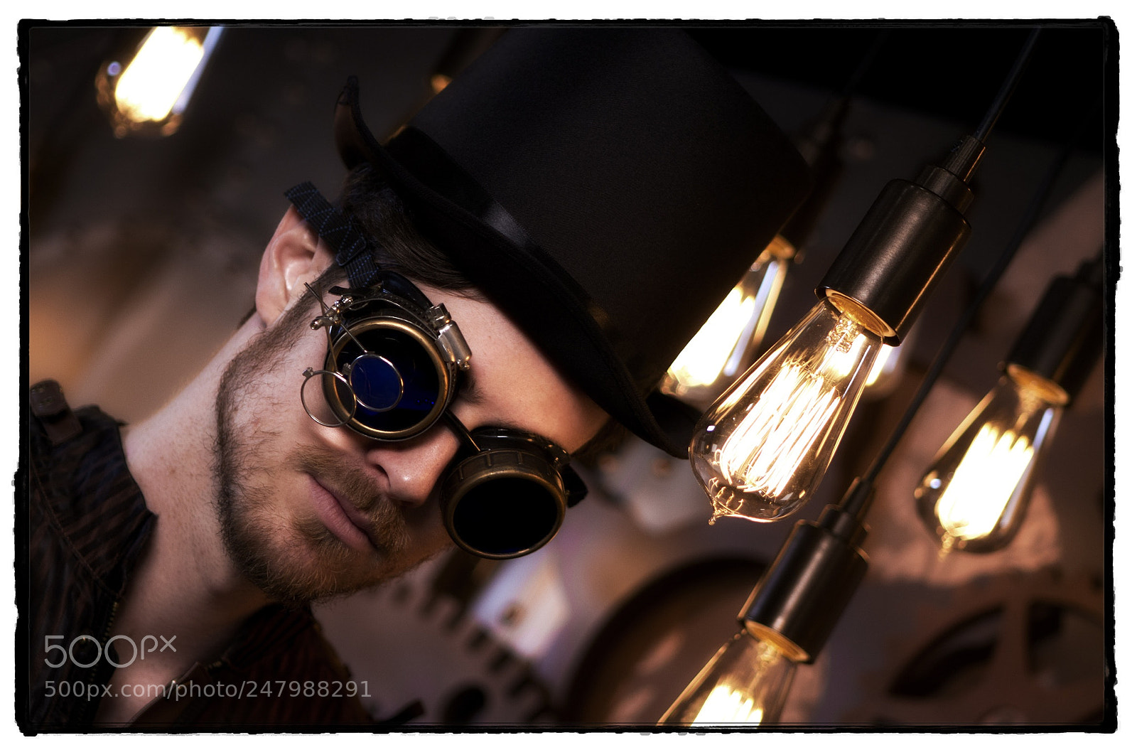 Canon EOS 7D sample photo. Steam punk model head photography