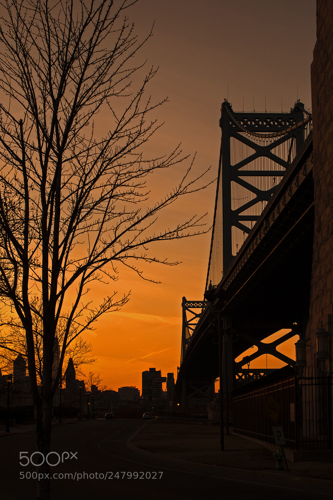 Pentax K-500 sample photo. Ben franklin at sunset photography