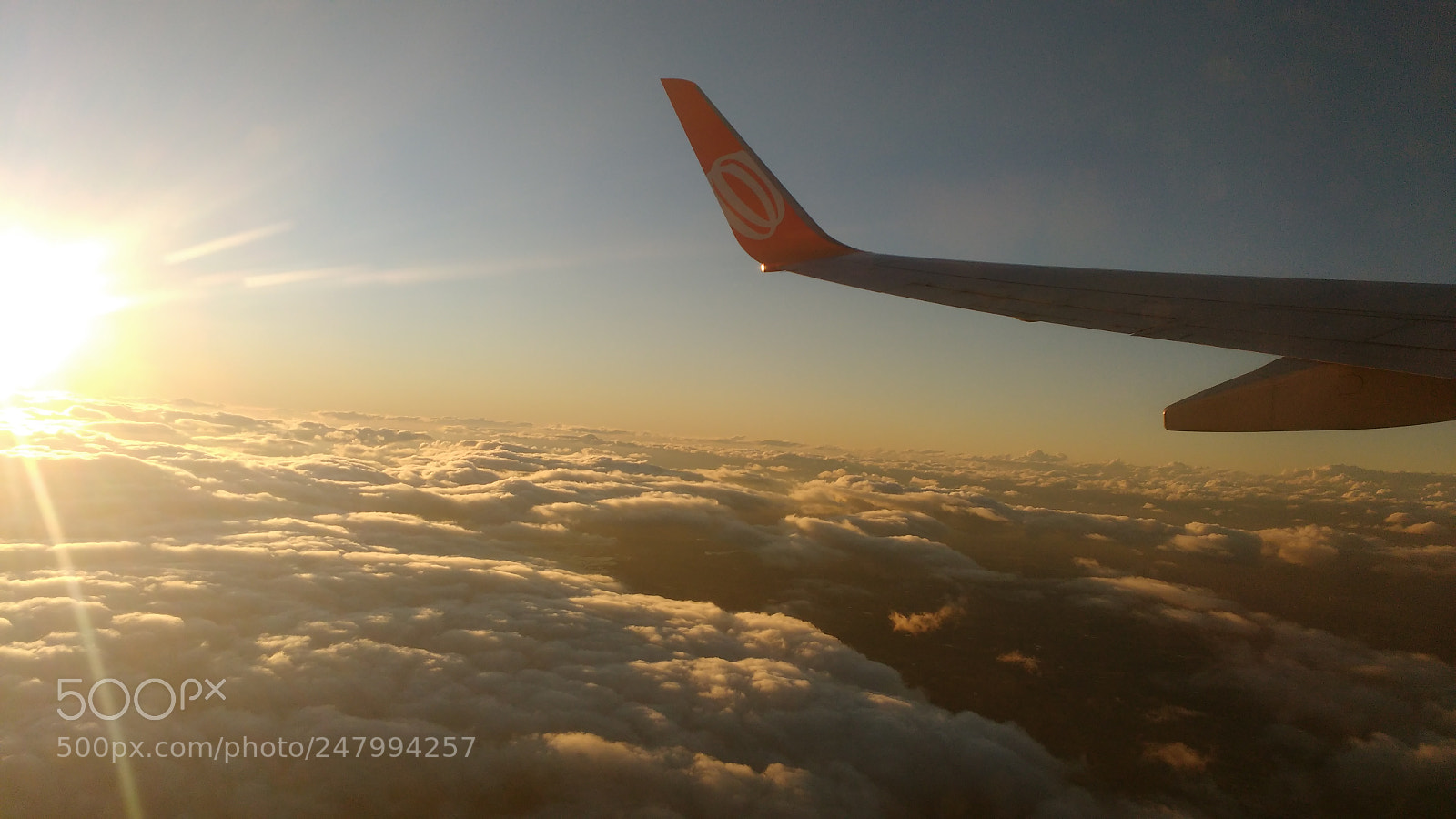 Motorola MotoG3 sample photo. Sunset from airplane photography