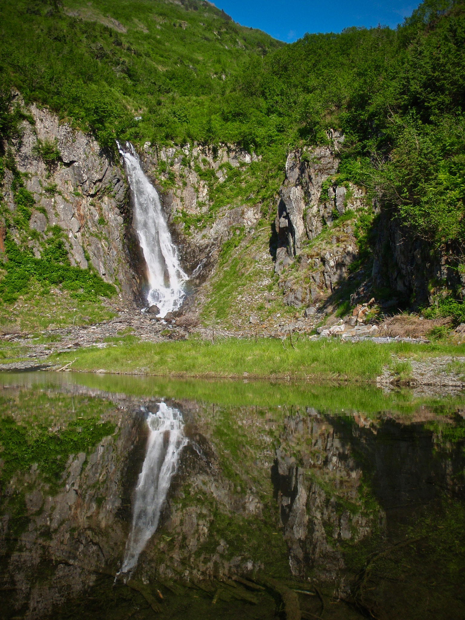 Olympus u850SW,S850SW sample photo. Waterfall reflections photography