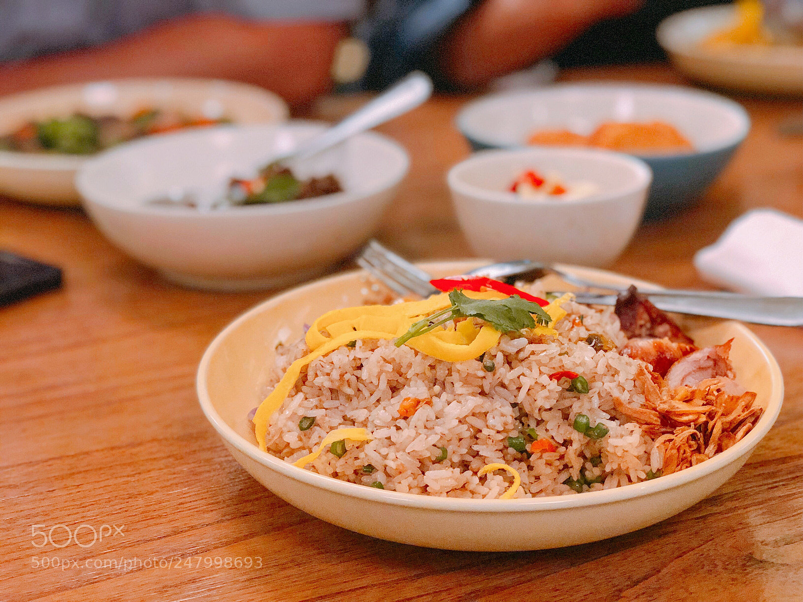 Apple iPhone 8 Plus sample photo. Khao pad salted fish photography
