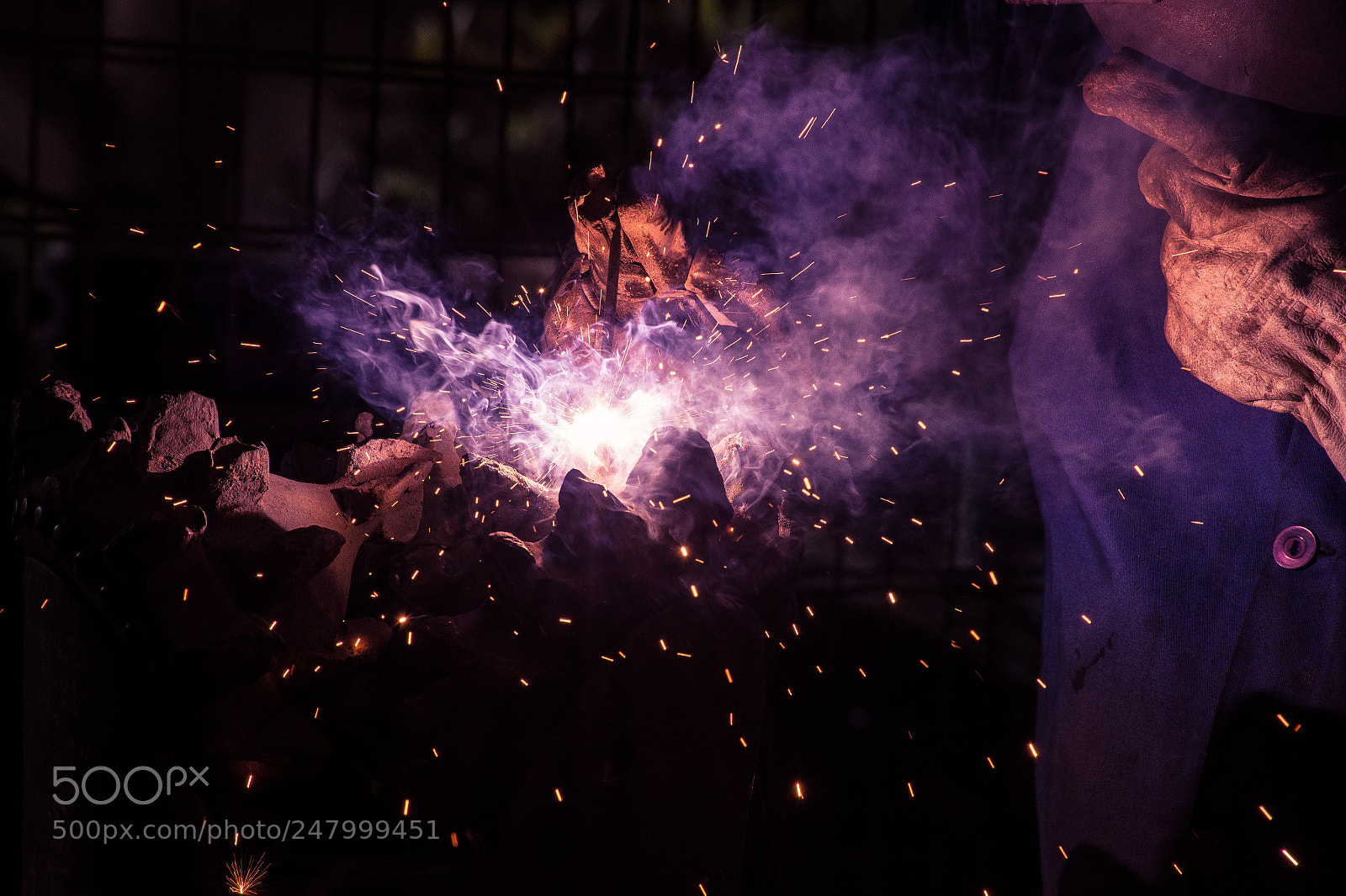 Nikon D7200 sample photo. Weld sparks photography